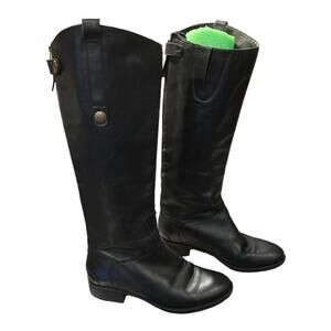 Sam‎ Edelman Black Leather Riding Tall Boots Size 6